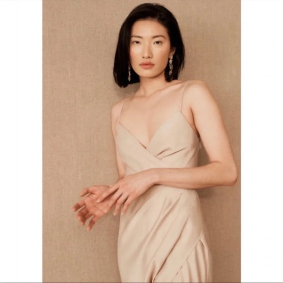 BHLDN Freya Satin Charmeuse Dress Anthropologie Size 2 - Picture 3 of 16